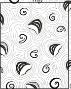 Organic Swirl Pattern Black and White Rug