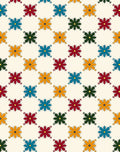 Geometric Floral Pattern In 4 Colors Rug