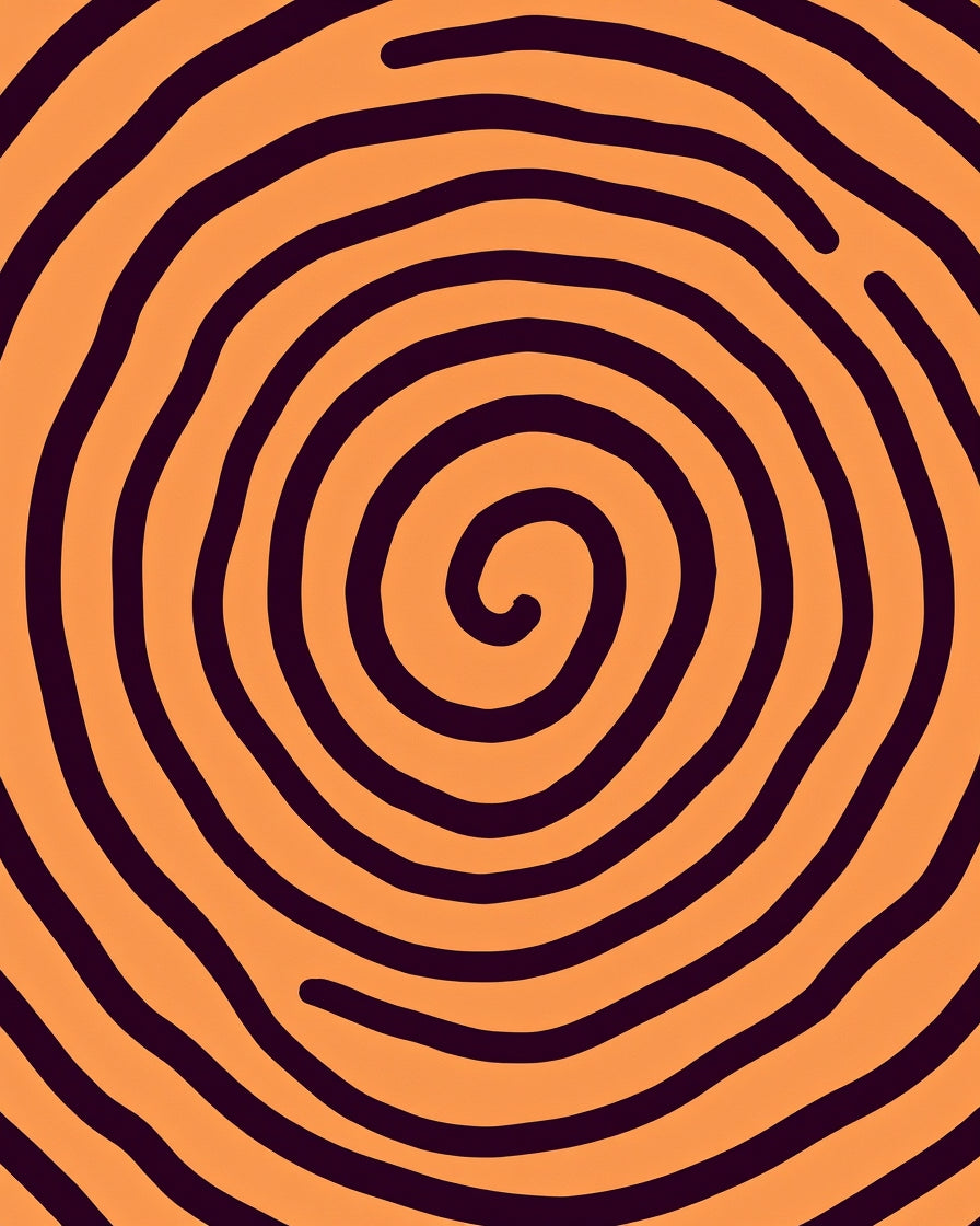 Orange and Purple Swirl Patternctrl63 Rug