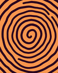 Orange and Purple Swirl Patternctrl63 Rug