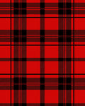 Classic Red Black Plaid Pattern Rug
