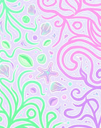 Pastel Ocean Flora and Fauna Rug