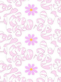 Pastel Pink Floral Abstract Design Rug
