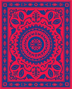 Bold Floral Mandala Design Rug