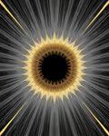 Radiant Sunlight Burst Pattern Rug