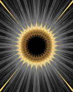 Radiant Sunlight Burst Pattern Rug
