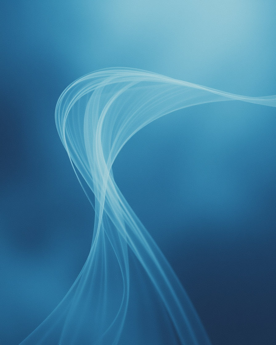 Elegant Blue Flowing Wave Design Rug