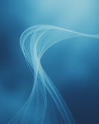 Elegant Blue Flowing Wave Design Rug