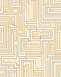 Geometric Labyrinth Cream Pattern Rug