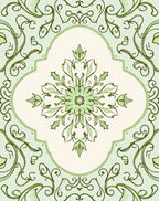 Art Nouveau Floral Swirls Rug