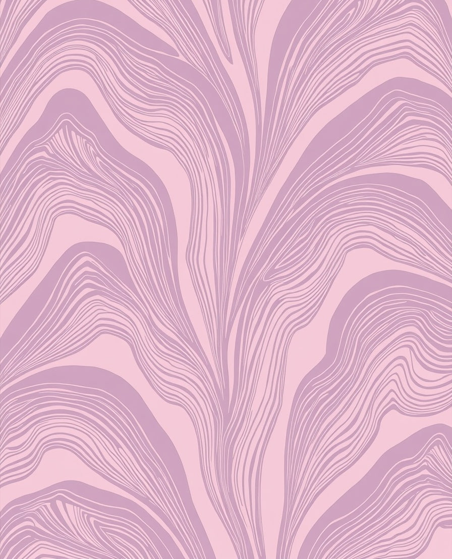 Pastel Waved Organic Lines Rug