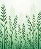 Verdant Leafy Silhouette Design Rug