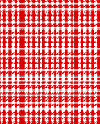 Classic Red Houndstooth Pattern Rug