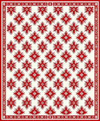 Red Cream Floral Medallion Pattern Rug