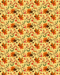 Rustic Autumn Floral Swirl Pattern Rug