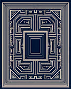 Geometric Maze Pattern Rug