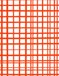Bold Orange Grid Design Rug