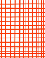 Bold Orange Grid Design Rug