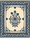 Classic Floral Bouquet Outline Rug