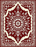 Elegant Floral Mandala Pattern Rug