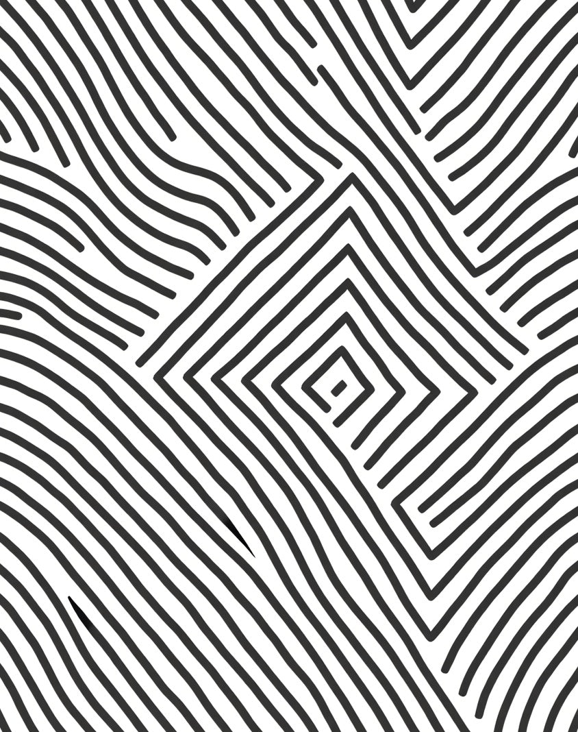 Geometric Wavy Stripe Abstract Rug