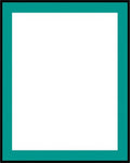 Bold Teal Bordered Square Design Rug