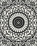 Bold Black White Mandala Pattern Rug