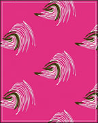 Vibrant Pink Swirl Geometric Design Rug