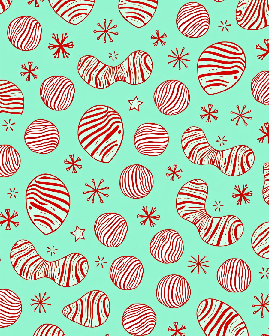 Red And White Swirl Abstract Pattern Rug
