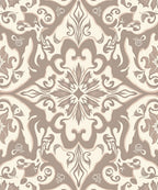 Classic Damask Inspired Floral Pattern Rug