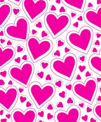 Bright Pink Hearts Pattern Rug