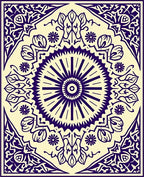 Intricate Violet Floral Mandalas Rug