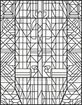 Modern Geometric Glass Panel Design Rug