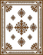 Brown Floral Medallion Classic Rug