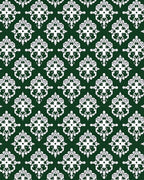 Dark Emerald Filigree Medallion Arrangement Rug