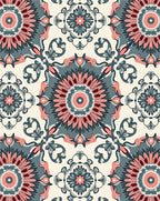 Vintage Floral Medallion Pattern Rug
