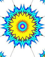 Vibrant Starburst Radial Pattern Rug