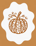Autumn Pumpkin Vine Intricate Design Rug