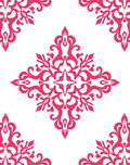 Bright Pink Contemporary Floral Medallion Rug