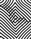 Black And White Striped Geometric Design Rug