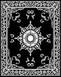 Intricate Black and White Mandala Pattern Rug