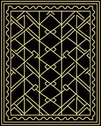 Geometric Art Deco Style Design Rug