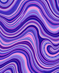 Purple Pink Swirls Pattern Rug