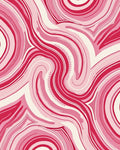 Abstract Pink Swirl Pattern Rug