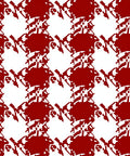 Abstract Diamond Red White Pattern Rug
