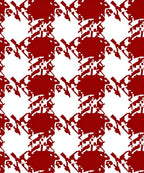 Abstract Diamond Red White Pattern Rug