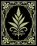 Elegant Pale Yellow Floral Scroll Rug