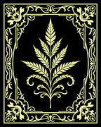 Elegant Pale Yellow Floral Scroll Rug