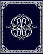 Ornate Monogrammed Floral Frame Design Rug