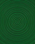 Green Concentric Circle Pattern Rug